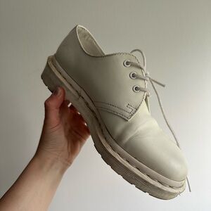 Doc Martens 1461 Mono White Smooth Leather Low tops W5 M4